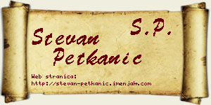 Stevan Petkanić vizit kartica